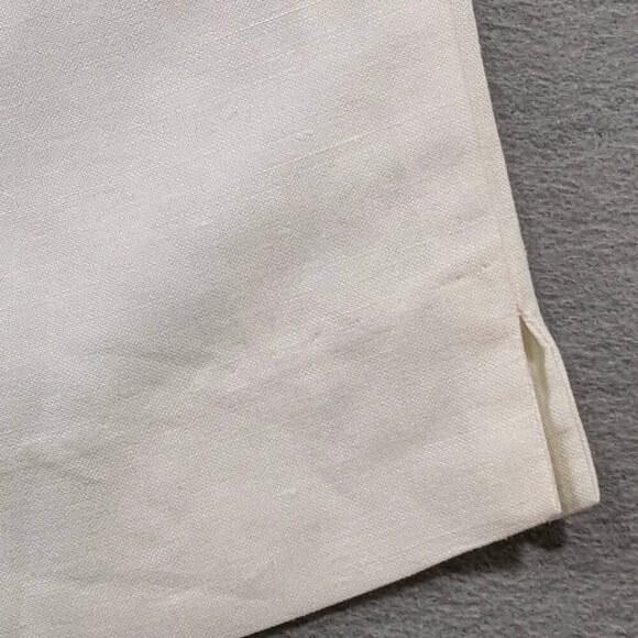 7th Avenue Linen Crop Capri Womens XL White Floral Embroidery CottageCore Beach - Picture 4 of 12